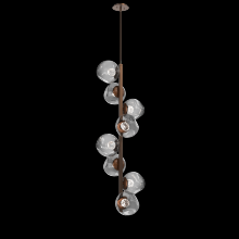 Hammerton CHB0086-T8-BB-FS-001-L3 - Luna 8pc Twisted Vine-Burnished Bronze-Floret Inner - Smoke Outer-Threaded Rod Suspension-LED 3000K