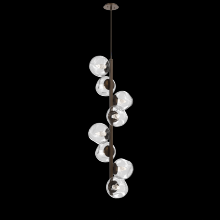 Hammerton CHB0086-T8-FB-GC-001-L1 - Luna 8pc Twisted Vine-Flat Bronze-Geo Inner - Clear Outer-Threaded Rod Suspension-LED 2700K