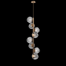 Hammerton CHB0086-T8-NB-FS-001-L1 - Luna 8pc Twisted Vine-Novel Brass-Floret Inner - Smoke Outer-Threaded Rod Suspension-LED 2700K