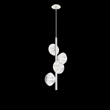 Hammerton CHB0089-T4-BS-C-001-L1 - Mesa 4pc Twisted Vine-Beige Silver-Clear Blown Glass-Threaded Rod Suspension-LED 2700K