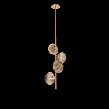 Hammerton CHB0089-T4-NB-B-001-L1 - Mesa 4pc Twisted Vine-Novel Brass-Bronze Blown Glass-Threaded Rod Suspension-LED 2700K