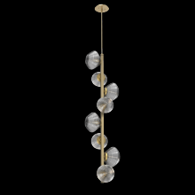 Hammerton CHB0089-T8-GB-S-001-L3 - Mesa 8pc Twisted Vine-Gilded Brass-Smoke Blown Glass-Threaded Rod Suspension-LED 3000K