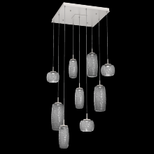 Hammerton CHB0091-09-BS-S-C01-L1 - Vessel Square 9pc Multi-Pendant