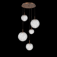 Hammerton CHB0092-05-BB-C-C01-L3 - Gaia Round Pendant Chandelier