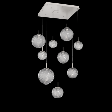 Hammerton CHB0092-09-BS-S-C01-L1 - Gaia Square 9pc Multi-Pendant