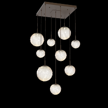 Hammerton CHB0092-09-FB-A-C01-L1 - Gaia Square Multi-Pendant Chandelier