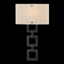 Hammerton CSB0033-0B-NB-SG-E2 - Carlyle Square Link Cover Sconce