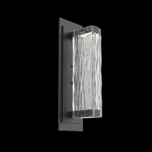 Hammerton IDB0090-01-MB-TT-L3 - Tabulo Sconce-Matte Black-Tidal Cast Glass