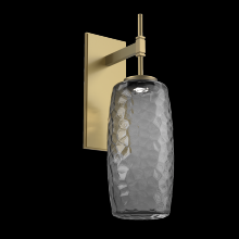 Hammerton IDB0091-01-GB-S-L1 - Vessel Tempo Sconce (Large)-Gilded Brass-Smoke Blown Glass-LED 2700K