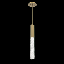 Hammerton LAB0060-01-GB-GC-C01-L3-RTS - Axis Single Pendant-Gilded Brass-Clear Textured Cast Glass-Cloth Braided Cord-Ready to Ship