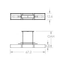 Hammerton PLB0026-0F-MB-FG-001-L3 - Urban Loft Parallel Linear -67-Inch (LED)