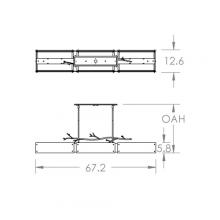 Hammerton PLB0032-0D-BS-FG-001-L1 - Ironwood Linear Suspension-0D-Metallic Beige Silver