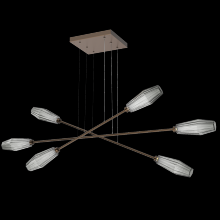 Hammerton PLB0049-M3-FB-S-CA1-L3 - Aalto Triple Moda-Flat Bronze-Smoke Blown Glass-Stainless Cable-LED 3000K