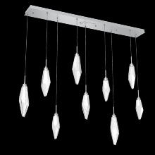 Hammerton PLB0050-09-CS-CC-C01-L1 - Rock Crystal Linear 9pc Multi-Pendant