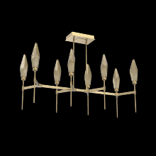 Hammerton PLB0050-48-GB-CB-001-L3 - Rock Crystal Linear Belvedere Suspension-48-Gilded Brass