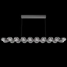 Hammerton PLB0079-60-GP-PC-CA1-L3 - Pebble Linear Suspension 60" Small Glass-Graphite-Pebble Clear