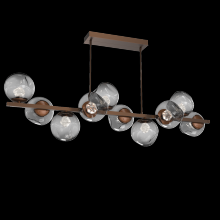 Hammerton PLB0086-T0-BB-ZS-001-L3 - Luna 10pc Twisted Branch-Burnished Bronze-Zircon Inner - Smoke Outer-Threaded Rod Suspension-LED