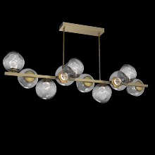 Hammerton PLB0086-T0-GB-FS-001-L3 - Luna 10pc Twisted Branch-Gilded Brass-Floret Inner - Smoke Outer-Threaded Rod Suspension-LED 3000K