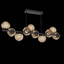 Hammerton PLB0086-T0-MB-FB-001-L1 - Luna 10pc Twisted Branch-Matte Black-Floret Inner - Bronze Outer-Threaded Rod Suspension-LED 2700K