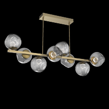 Hammerton PLB0086-T8-GB-FS-001-L1 - Luna 8pc Twisted Branch-Gilded Brass-Floret Inner - Smoke Outer-Threaded Rod Suspension-LED 2700K