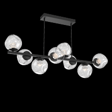 Hammerton PLB0086-T8-MB-ZC-001-L1 - Luna 8pc Twisted Branch-Matte Black-Zircon Inner - Clear Outer-Threaded Rod Suspension-LED 2700K