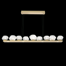 Hammerton PLB0089-0C-GB-C-CA1-L3 - Mesa 59" Linear Suspension-Gilded Brass-Clear Blown Glass