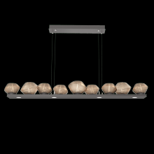 Hammerton PLB0089-0C-GP-B-CA1-L3 - Mesa 59" Linear Suspension-Graphite-Bronze Blown Glass