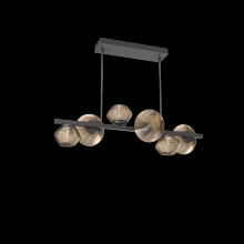 Hammerton PLB0089-T6-GP-B-001-L1 - Mesa 6pc Twisted Branch-Graphite-Bronze Blown Glass-Threaded Rod Suspension-LED 2700K