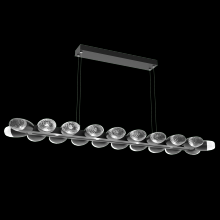 Hammerton PLB0079-60-MB-PC-CA1-L1 - Pebble Linear Suspension 60" Small Glass-Matte Black-Pebble Clear