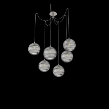 Hammerton SCB0047-06-BS-OS-C01-E2 - Terra Round 6pc Swag Multi-Pendant