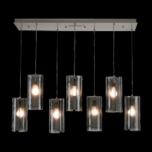 Hammerton PLB0044-05-BB-FR-C01-E2 - Textured Glass Linear 5pc Multi-Pendant