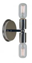 Framburg Limited Editions F-L1012 PN/MBLACK - 2-Light Polished Nickel/Matte Black Gyrate Sconce