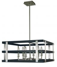 Framburg Limited Editions F-L1036 BN/MBLACK - 6-Light Brushed Nickel/Matte Black Montreaux Chandelier