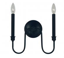 Framburg Limited Editions F-L1132 MBLACK - 2-LIGHT MATTE BLACK JASPER WALL SCONCE