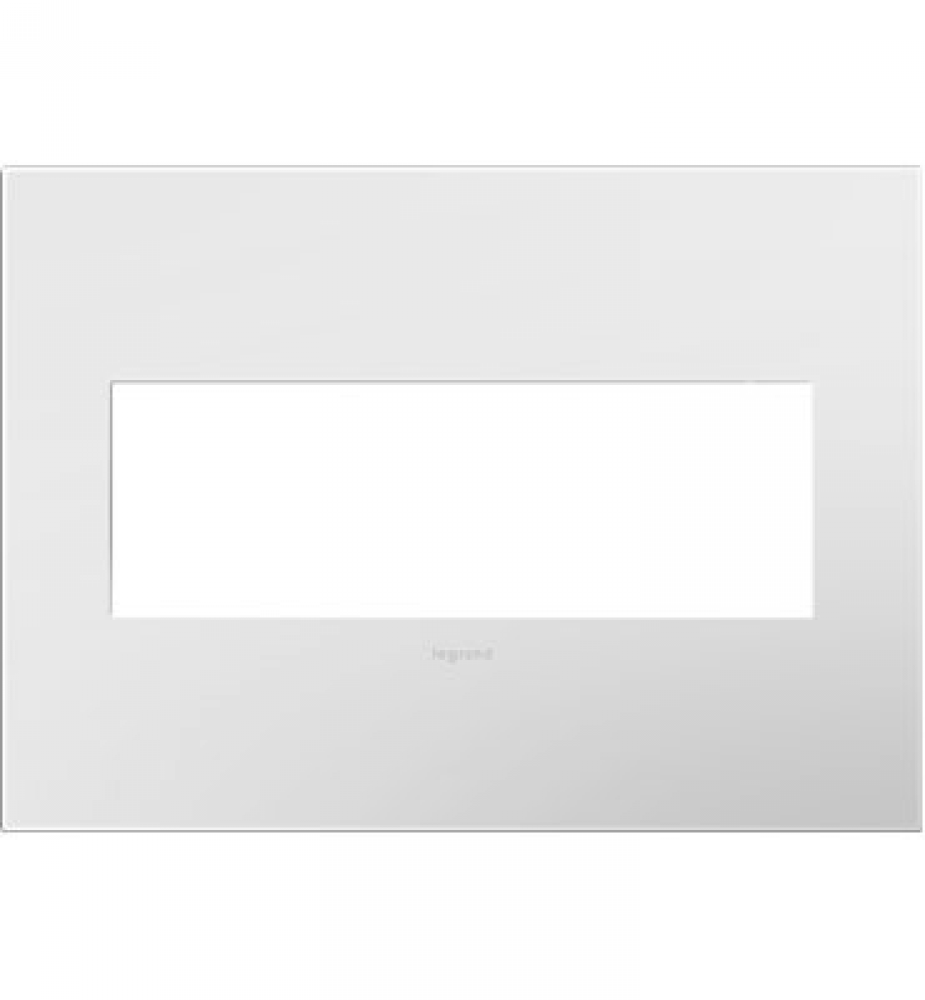 Adorne® Gloss White Three-Gang Screwless Wall Plate with Microban®