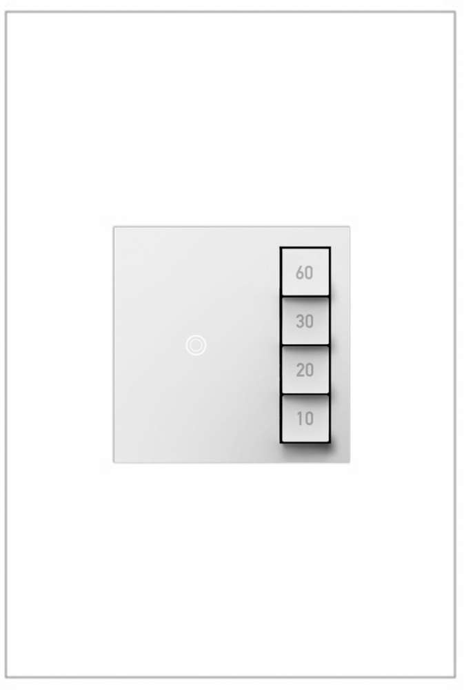 Adorne® Timer Switch, Manual On/Timed Off, White, with Microban®