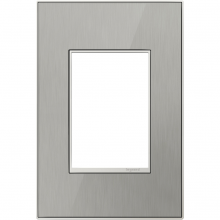 Legrand AWM1G3MS4 - Adorne® Brushed Stainless One-Gang-Plus Screwless Wall Plate