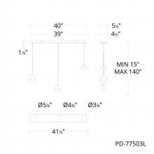 WAC US PD-77503L-BC - Cyllindra Chandelier Light