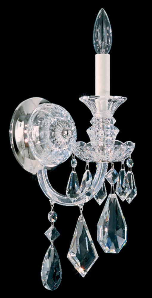 Hamilton 1 Light 120V Wall Sconce in Polished Silver with Heritage Handcut Crystal