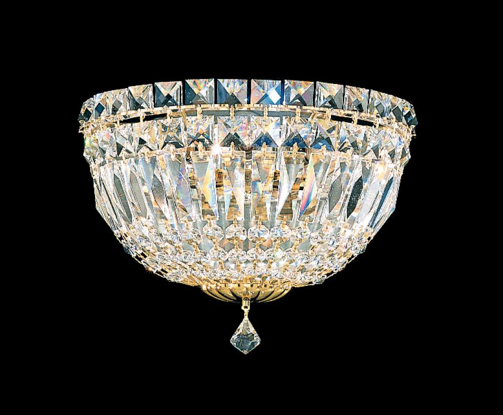 Petit Crystal Deluxe 3 Light 120V Wall Sconce in Polished Silver with Optic Crystal