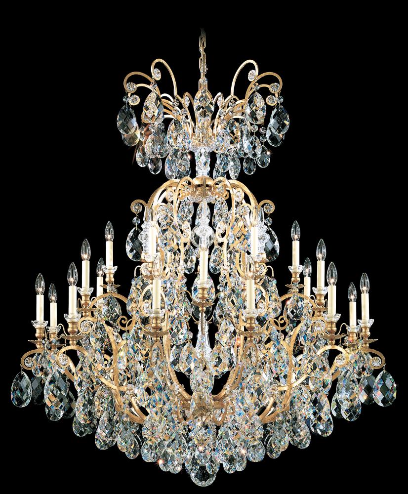 Renaissance 25 Light 120V Chandelier in Heirloom Gold with Heritage Handcut Crystal