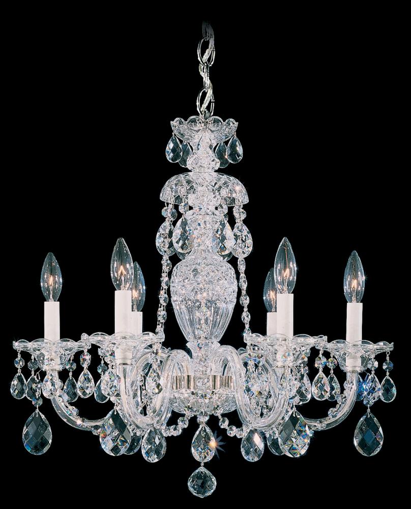 Sterling 6 Light 120V Chandelier in Polished Silver with Clear Radiance Crystal