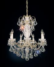 Schonbek 1870 3656-22H - New Orleans 7 Light 120V Chandelier in Heirloom Gold with Clear Heritage Handcut Crystal