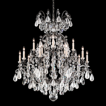 Schonbek 1870 3573-48AD - Renaissance Rock Crystal 16 Light 120V Chandelier in Antique Silver with Amethyst & Black Diamound