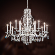 Schonbek 1870 RS8315N-48H - Siena 15 Light 120V Chandelier in Antique Silver with Clear Heritage Handcut Crystal