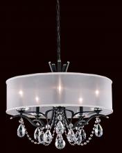 Schonbek 1870 VA8305N-51H2 - Vesca 5 Light 120V Chandelier in Black with Clear Heritage Handcut Crystal and Gold Shade