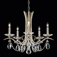 Schonbek 1870 VA8355N-48H - Vesca 5 Light 120V Chandelier in Antique Silver with Clear Heritage Handcut Crystal