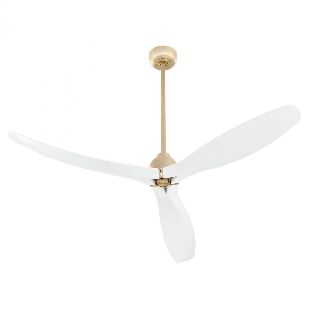 Bora Bora Ceiling Fan | Aged Brass | Studio White