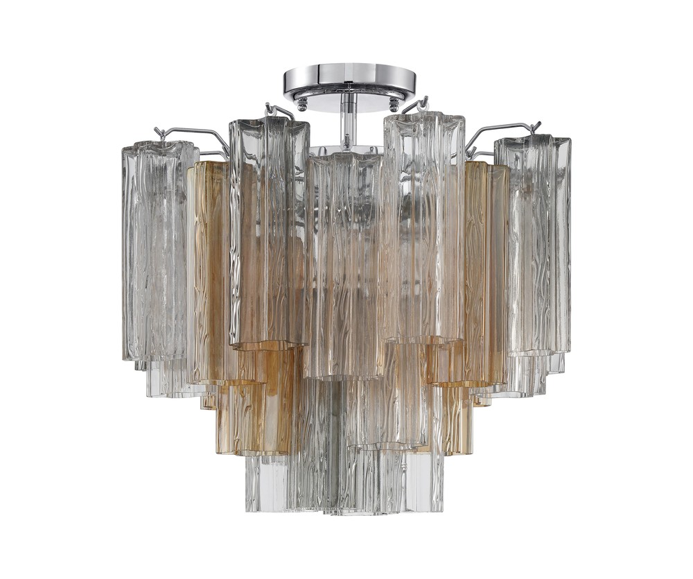 Addis 4 Light Polished Chrome Semi Flush Mount