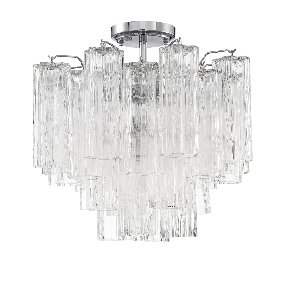 Addis 4 Light Polished Chrome Semi Flush Mount